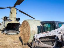 Loading the Hay in the Chinook