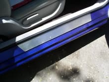 Custom made stainless steel door sill plate made by yours truly