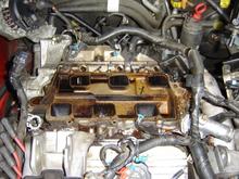 upper intake removed...what a mess