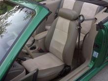 New interior, leather with suede inserts.