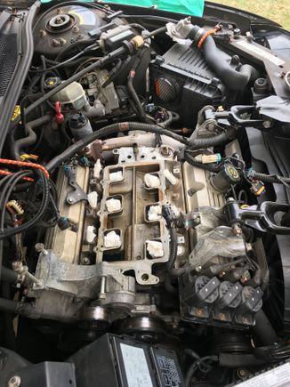 Upper intake removed