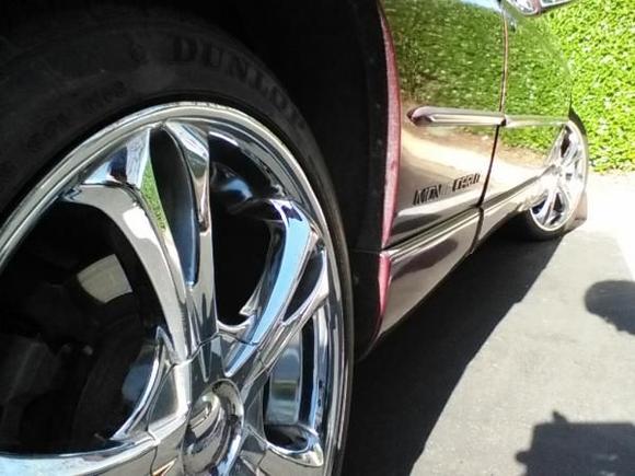 Chrome wheels are easy to clean. I use armor all and turtle wax on them. I have yet to take them off and clean them entire.