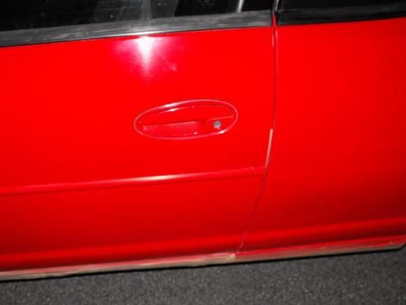 dad left tape in the door and on the molding to prevent runs or sags