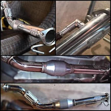 Mods: ZZPerformance 2.5" Stainless Steel Downpipe w/ HighFlow Cat and ZZP o2 Sensor 90° Elbow Extention
