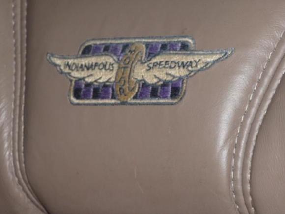 Rear center seat embrodered logo