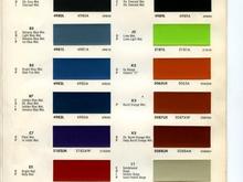 1970 paint chips/codes