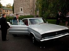 My daughter actually requested the old Charger for her bridal coach instead of the limousine routine. October 2009