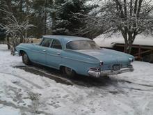 Standing outside for awhile in the snow..