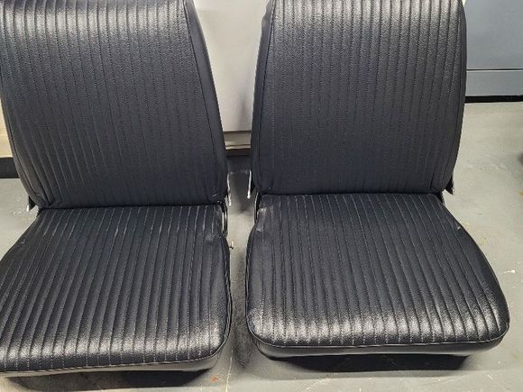 Reupholstered bucket seats