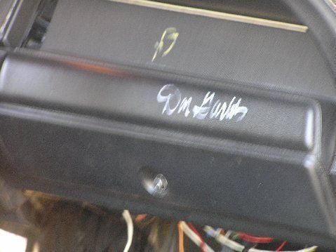 Signed by Big Daddy Don Garlits! The nice gentleman I bought the car from had a picture of himself with Don Garlits standing by the car! So its real. Unfortunately I forgot to ask for a copy of the picture to  prove its real. As you can imagine when looking at a car like this an autograph is not close to being the first thing on your mind lol.