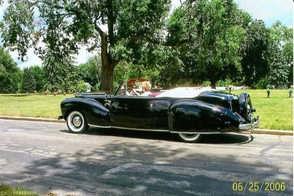 41 lincoln cabriolet very rare original w/ v-12 80,000m when sold   owned 20 yrs