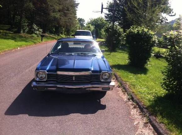 1977 Dodge Aspen 2 Door Coupe. Front view.