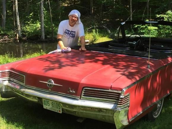 trying to compound and wax the old patina.