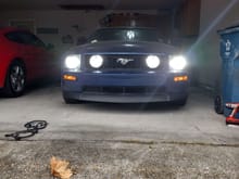 High beam with driving lights