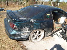 This is what the car looked like after my best friend .14 behind the wheel at 112 miles an hour
