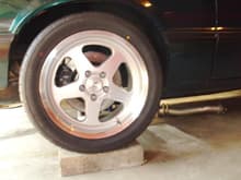 Rear single piston calipers
11.65&quot; Rotors
Saleen SC wheels with Sumitomo ZR17/40/275's