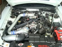 Engine bay with Vortech S-Trim and Powerpipe