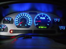 gauges with blue LEDs (currently in car)