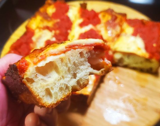 crisp edge and bottom. soft inside.