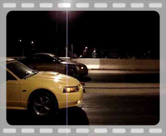 This was me at the track racing my buddy (yellow gt).  Car ran like crap and found out that it wasn't getting enough fuel.