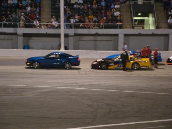runnin pace car at the local circle track
