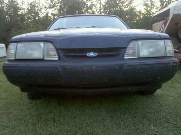 my 93 lx. don't get used to the hood, front end, and probably the headlights, and the paint job of course. soon will have svo hood ( a real one with offset scoop, cervini's stalker front, and smoked headlights and foglights. soon black paint job with red stripes.