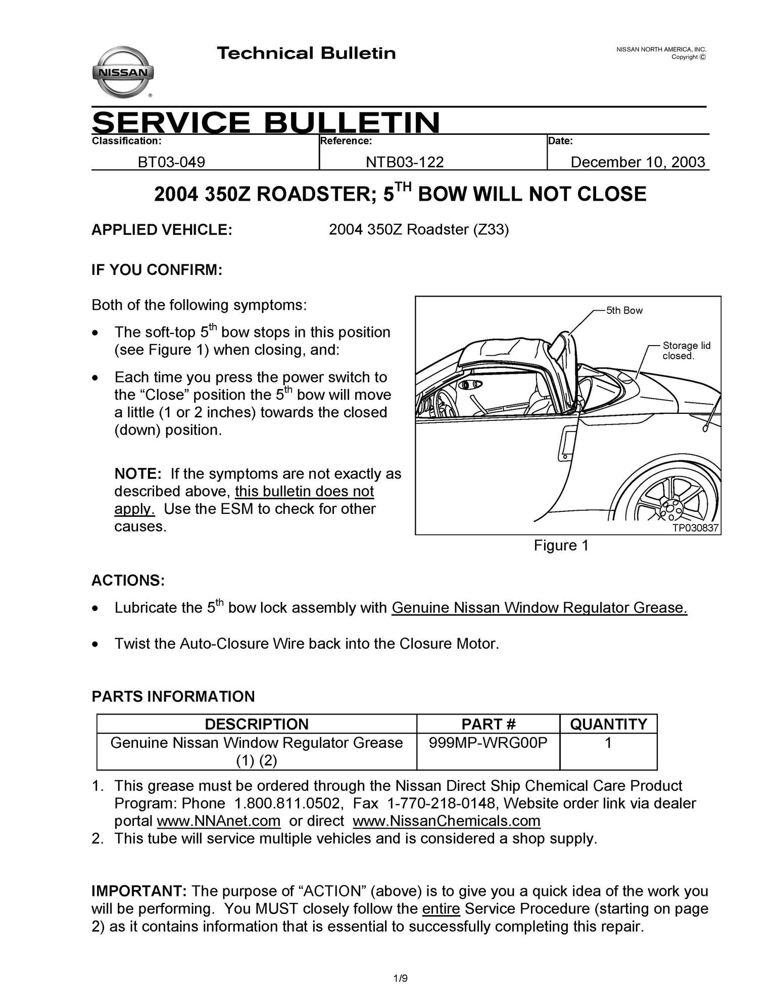 convertible top problem Page 10 Nissan 350Z and 370Z