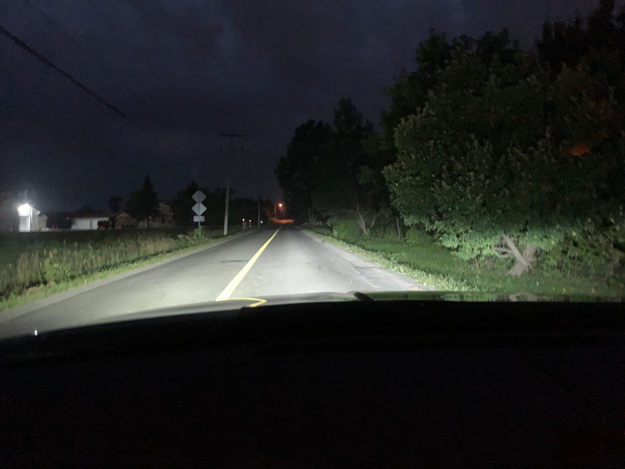 Road, low beams