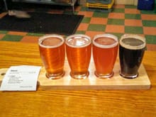Walked down to the local brewery for lunch and a flight.. just so that extra oil could drain out, ya' know.
