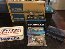 Carrillo H beams with Carr bolts
ID1700s
Ferrara because 
Tomei 272s