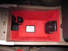 Custom Suede Center Compartment (LEDGlow Interior Kit Controller &amp; StreetGlow Underglow Controller)