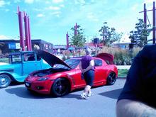 My 4RX8  in a car show 2 months before I was rear ended.