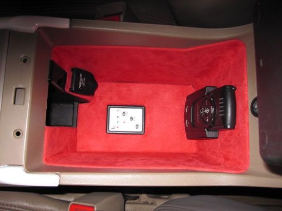 Custom Suede Center Compartment (LEDGlow Interior Kit Controller &amp; StreetGlow Underglow Controller)