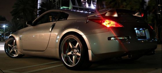 A night shot in downtown miami.