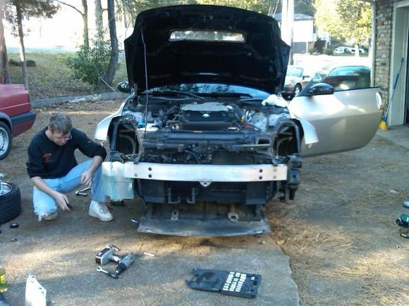 During, which I find rediculous all this has to be done to change out headlights