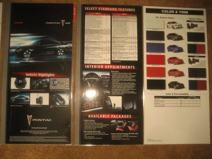 Original 2008 Pontiac G8 Dealer Showroom Display