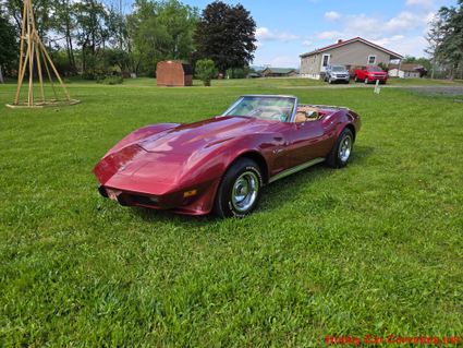 1975 Dark Red Corvette Convertible 4spd