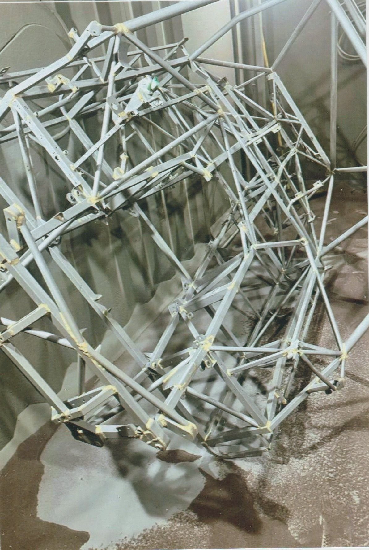 The Len Terry F1 designed spaceframe for the LT40 Hart Escort Tricentrol Super Saloon. Being alighned, prepared and ready for paint.