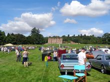 Show site with Breamore House in the background.