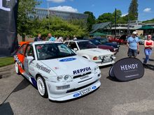 Nice WRC escort on the Hendy stand.