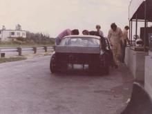 The LT40 Hart Escort Super Saloon being tested at Goodwood Circuit 1978, driven by Andrew Grover.