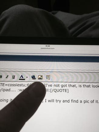 Look at my finger it is pointing at it on my iPad