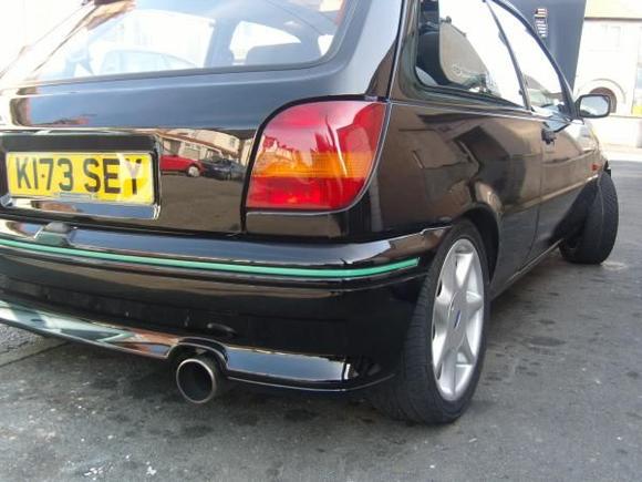 Rear view of finished car, looking BEAUTIFUL