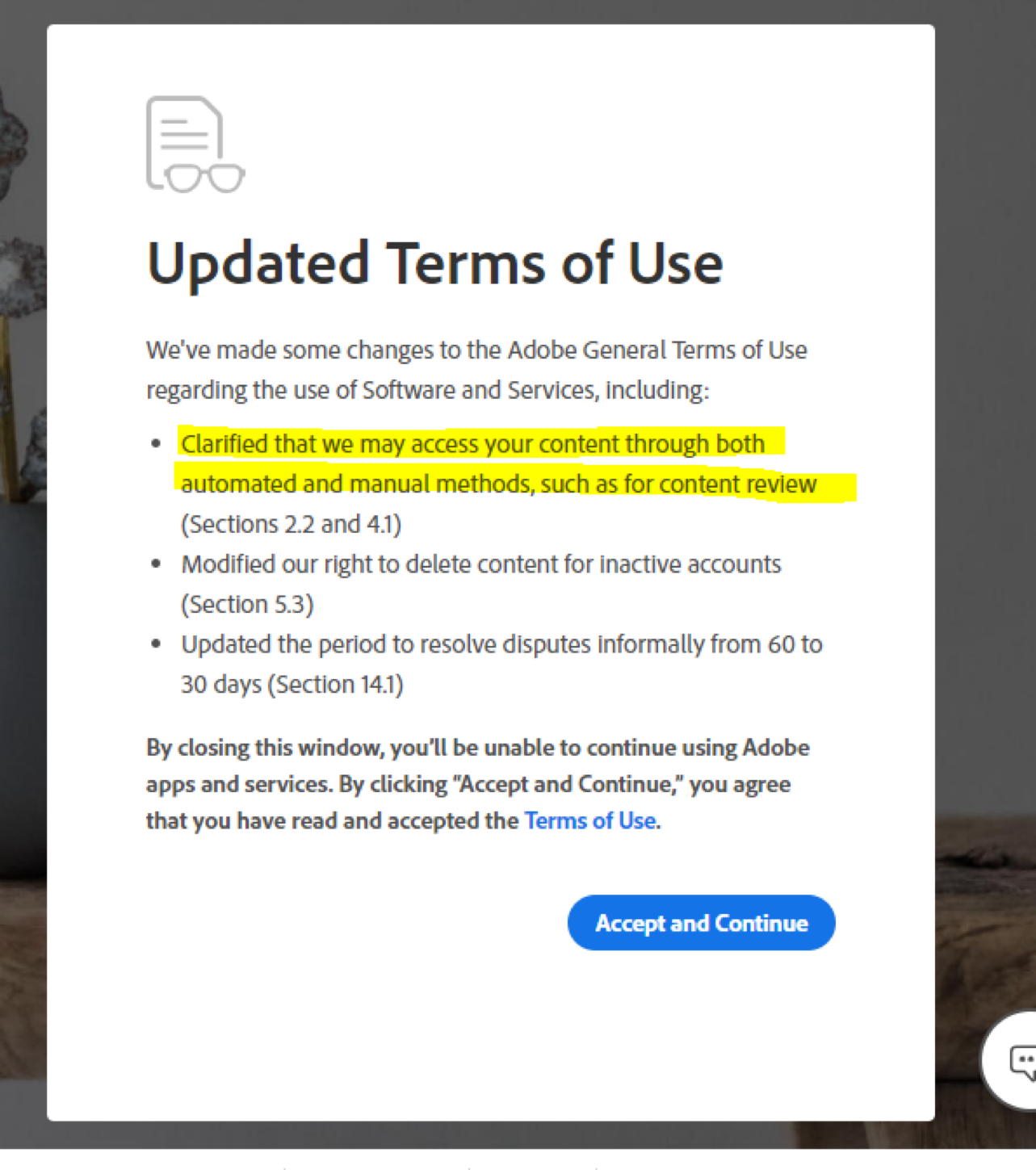 Adobe New Terms &amp; Conditions - PPRuNe Forums