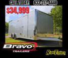 Reduced Price! 8.5x24 Bravo Race Trailer!   for sale $34,999 