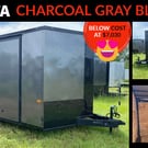 8.5X16TA Charcoal Gray Blackout Enclosed Trailer