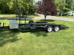 18' Bri Mar Open Car Trailer with Tire Rack and Storage