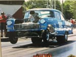 1955 Chevy "Blown Hell" Tribute Drag Car with trailer.