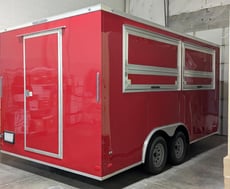 Red Covered Wagon Concession Trailer 8.5 x 16 2022