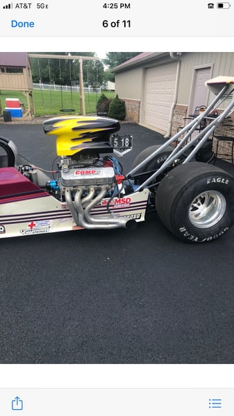 Dragster 250 in. alcoholic 540 motor   
